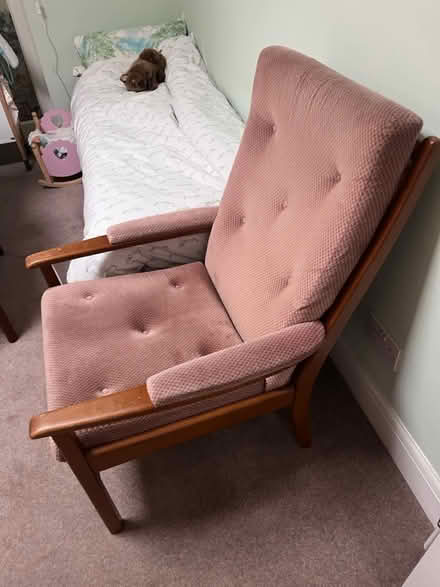 Photo of free Upholstered upright chair (Near Epsom KT20) #2