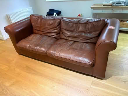 Photo of free Large leather sofa (Sevenoaks TN13) #1