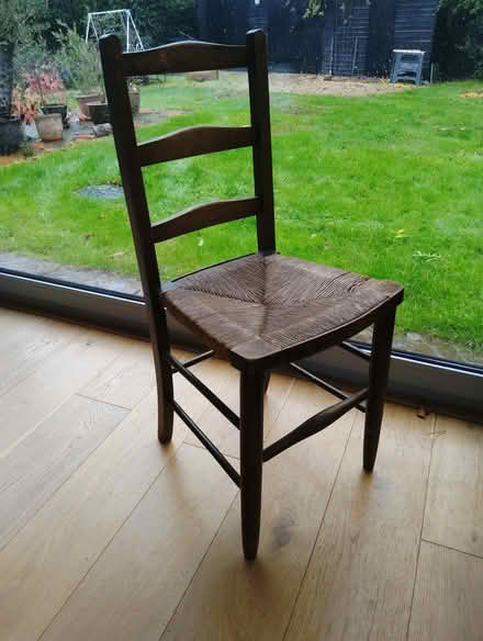Photo of free Two traditional wooden chairs with woven seats (Dacorum HP5) #1