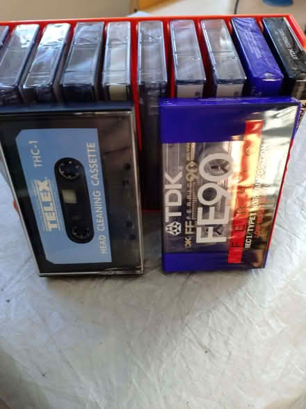 Photo of free 11 C90 Audio Cassettes & 1 Head Cleaning Cassette (Glyne Gap TN40) #1