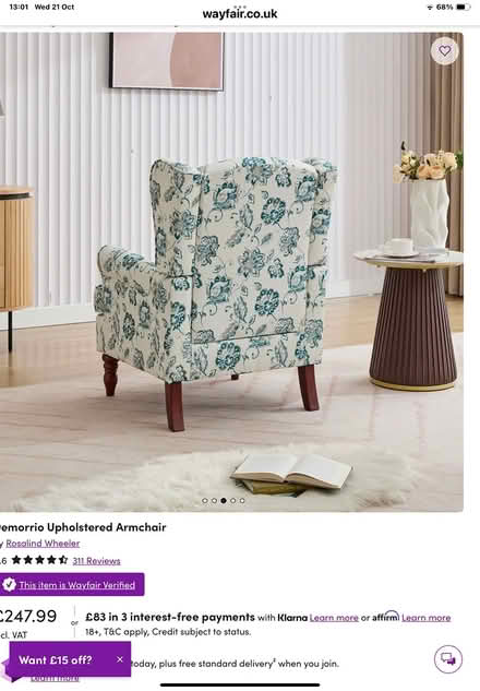 Photo of free Pair of brand new armchairs (SN10) #3