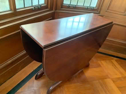 Photo of free Wooden dining table, folding leaves (Wormit, DD6) #2
