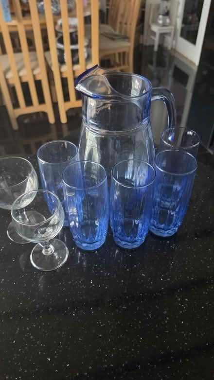 Photo of free Blue jug and glasses (Northolt) #1