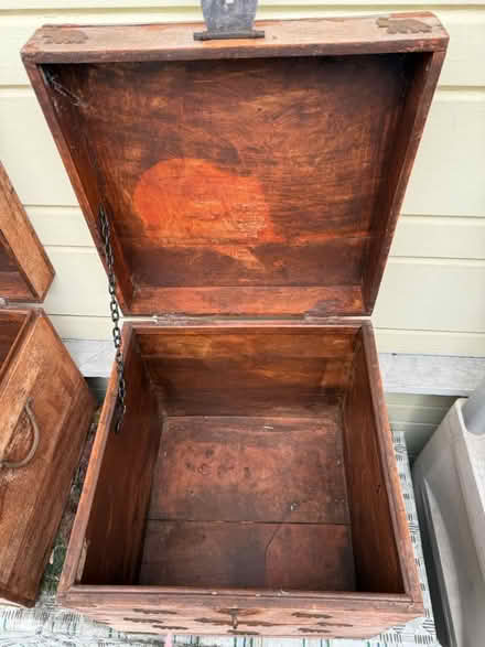 Photo of free Two rustic wood storage boxes (San Leandro) #4