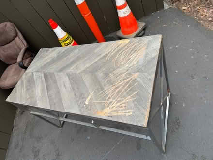 Photo of free Metal framed coffee table or bench (Valencia Avenue, Sunnyvale) #1