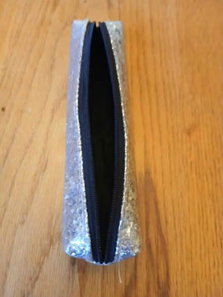 Photo of free Silver glittery pencil case (Bilton HG1) #2
