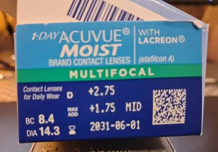 Photo of free Multifocal Moist Contact Lenses (splott CF24) #3