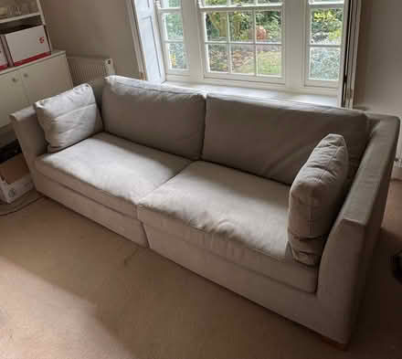 Photo of free IKEA Stockholm 3 seater sofa in grey (Glyndebourne Farm BN8) #1