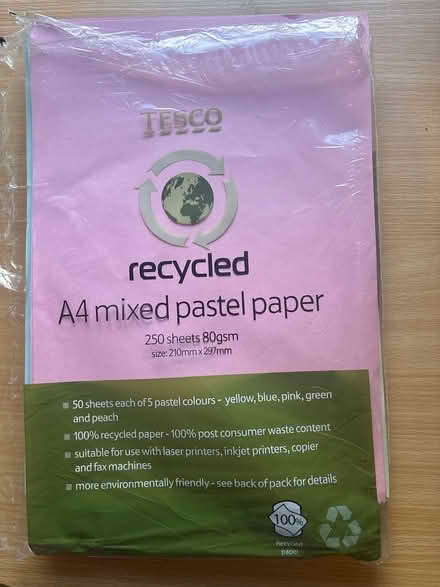Photo of free About 200 sheets coloured A4 paper (Ashford, Surrey TW15) #1