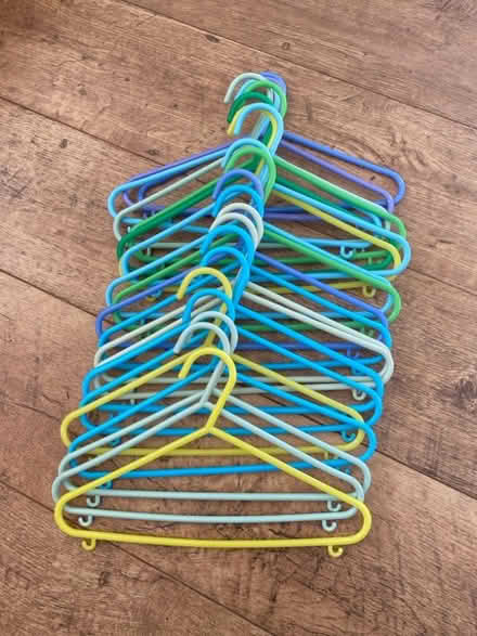 Photo of free 21 children’s clothes hangers (Gobowen SY11) #1