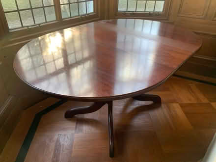 Photo of free Wooden dining table, folding leaves (Wormit, DD6) #1