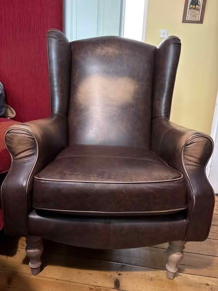 Photo of free Leather wingback chair (South Croydon CR2) #2