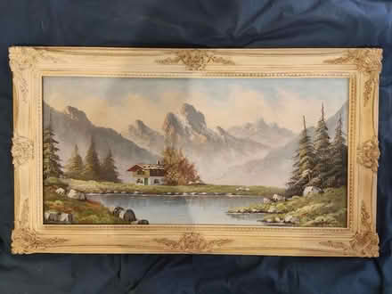 Photo of free Mid century Alpine oil painting (Longbridge, B31) #1