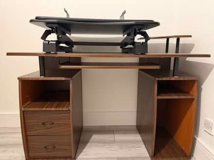 Photo of free Work desk and sit stand setup (Tadley RG26) #1