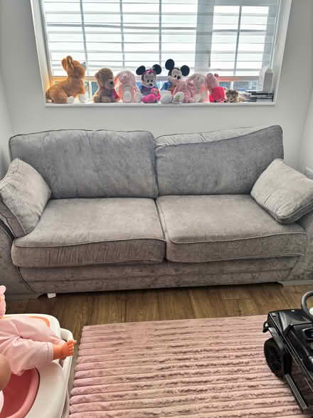 Photo of free 3 seater grey sofa (Bushey Heath WD23) #1