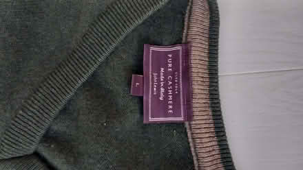 Photo of free Green cashmere jumper for fabric (Woodford E18) #2