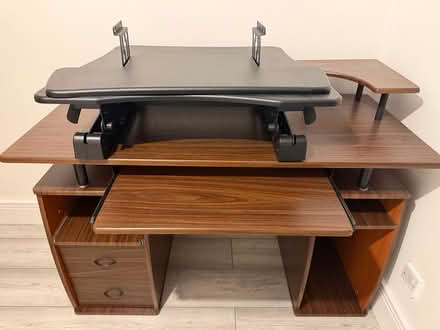 Photo of free Work desk and sit stand setup (Tadley RG26) #2