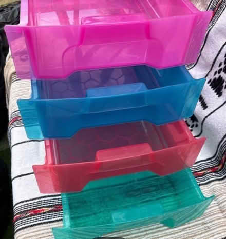 Photo of free Plastic multi colour trays A4 size (Milton Keynes. Shenley Lodge) #1