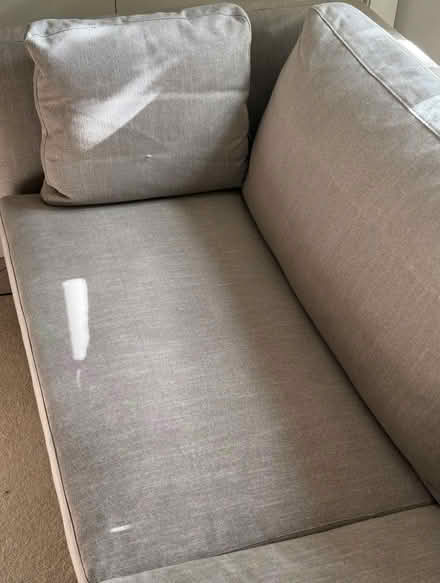 Photo of free IKEA Stockholm 3 seater sofa in grey (Glyndebourne Farm BN8) #3