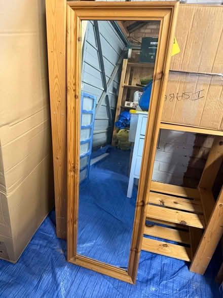 Photo of free Pine framed mirror (North Tonbridge) #2