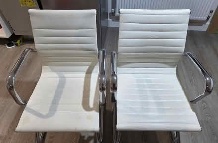 Photo of free White Faux Leather Chairs (Broughton MK10) #3