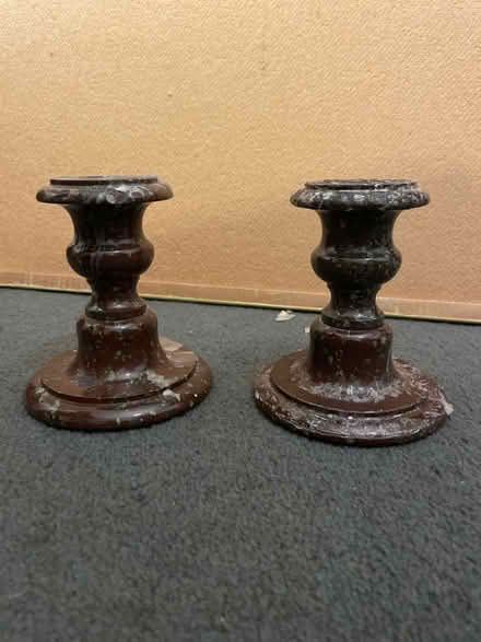 Photo of free Pair stone candlesticks (De Parys MK40) #1