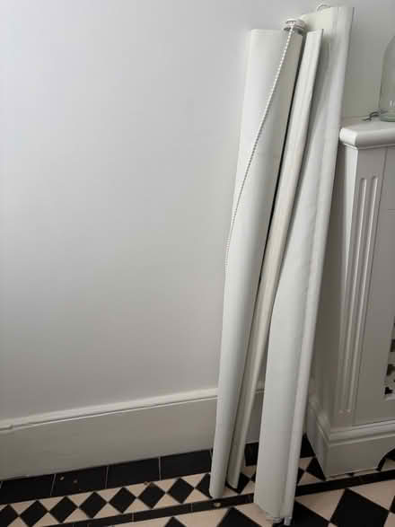 Photo of free Roller blinds x2 - white, 112cm wide (Finsbury Park N4) #1
