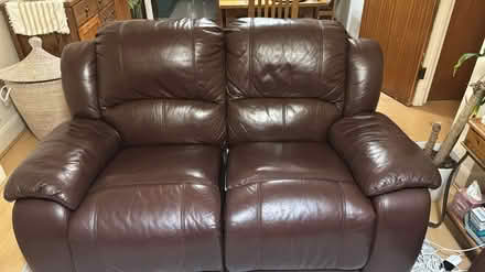 Photo of free Brown leather sofa (KT48UH) #1