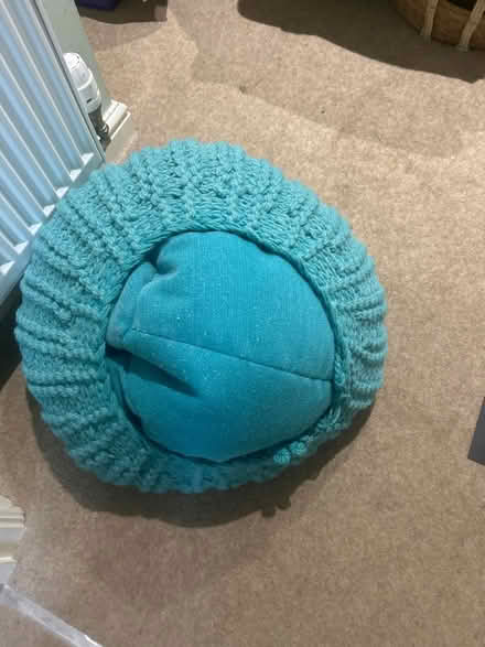 Photo of free Green knit pouffe (Waterbeach) #2