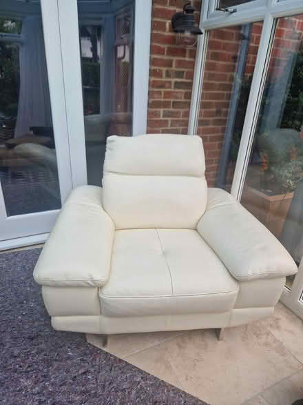 Photo of free Real Leather Armchair (Dummer, Basingstoke) #1