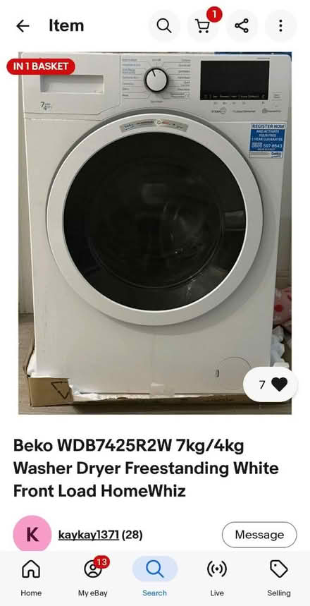 Photo of Washing machine or washing dryer (Wadding street SE17) #1