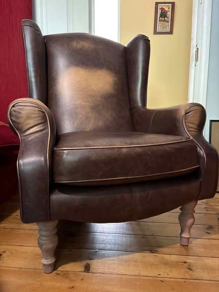 Photo of free Leather wingback chair (South Croydon CR2) #3