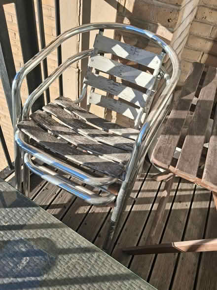 Photo of free Wooden outdoor table and 2x chairs (Islington N1) #3