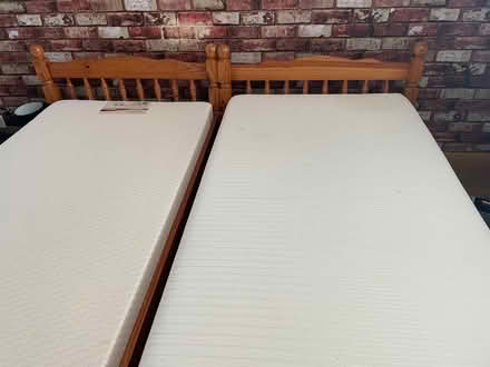 Photo of free 2x Pine single beds (Bradwell NR31) #1