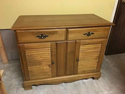 Photo of free Solid maple dining hutch (Carling and Richmond Road) #1
