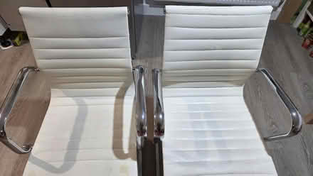 Photo of free White Faux Leather Chairs (Broughton MK10) #1