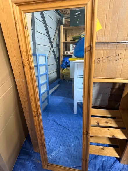 Photo of free Pine framed mirror (North Tonbridge) #1
