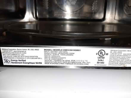 Photo of free KitchenAid microwave (Kanata) #2