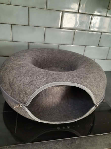 Photo of free Grey felt donut cat tunnel bed (Prescott SY4) #1