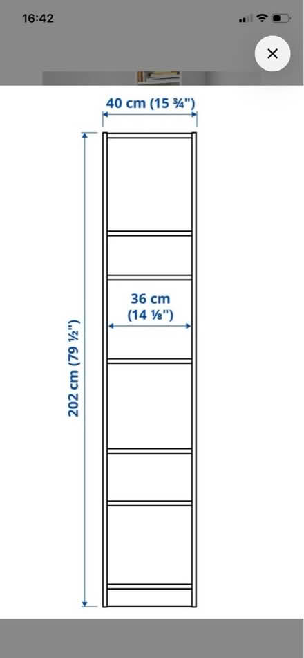 Photo of Thin tall billy bookcase white (Abingdon OX14) #2
