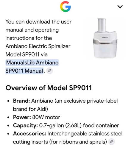 Photo of free Ambiano Electric Spiralizer (Ambler) #4