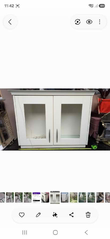Photo of free glass doored kitchen cabinet glass d (Bicton Heath SY3) #1
