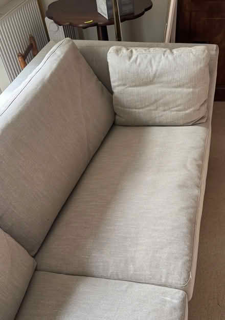 Photo of free IKEA Stockholm 3 seater sofa in grey (Glyndebourne Farm BN8) #2