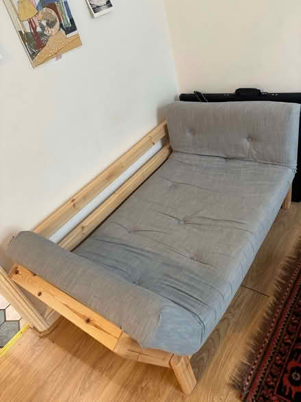 Photo of free Small wooden sofa bed (Petersfield Ward CB1) #2