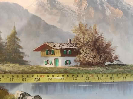 Photo of free Mid century Alpine oil painting (Longbridge, B31) #3