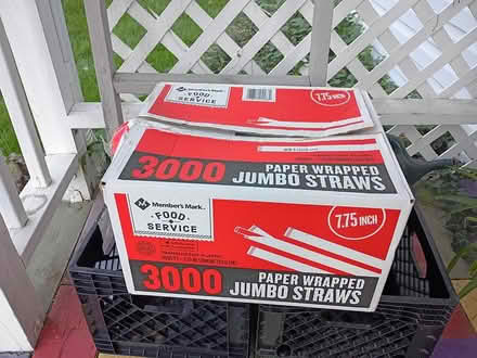 Photo of free plastic straws in paper (1/2 m to Rockville Town Center) #1