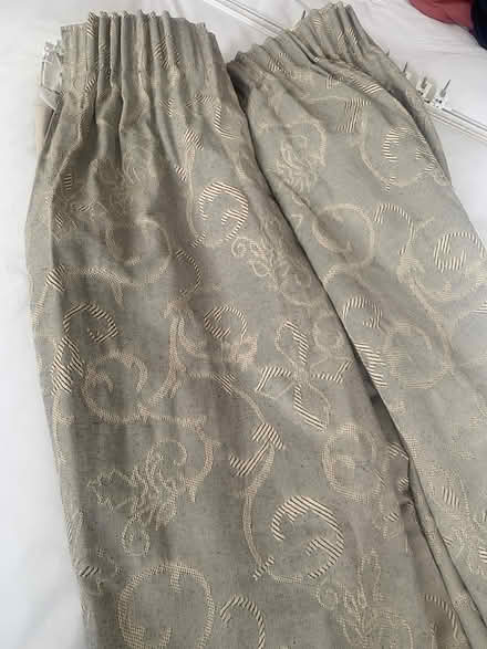Photo of free Pair of lined curtains with track (HA6, Northwood) #2