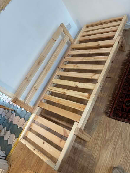 Photo of free Small wooden sofa bed (Petersfield Ward CB1) #4