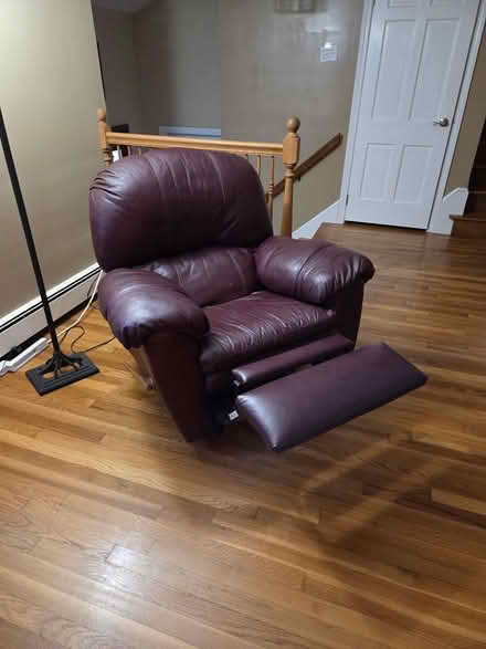 Photo of free Leather recliner (Longley rd Groton MA) #1