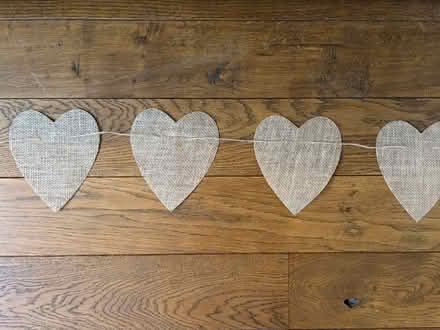 Photo of free Hessian heart bunting (Higher Buxton SK17) #1